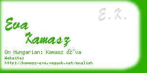 eva kamasz business card